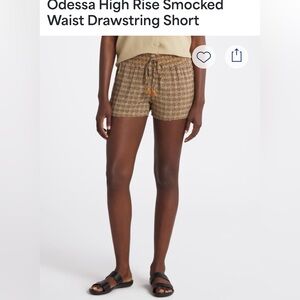 Odessa high-rise, smocked waist drawstring short